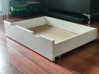 Szuflada biała pod łóżko Ikea drewniana na kółkach! 90x65x20 cm