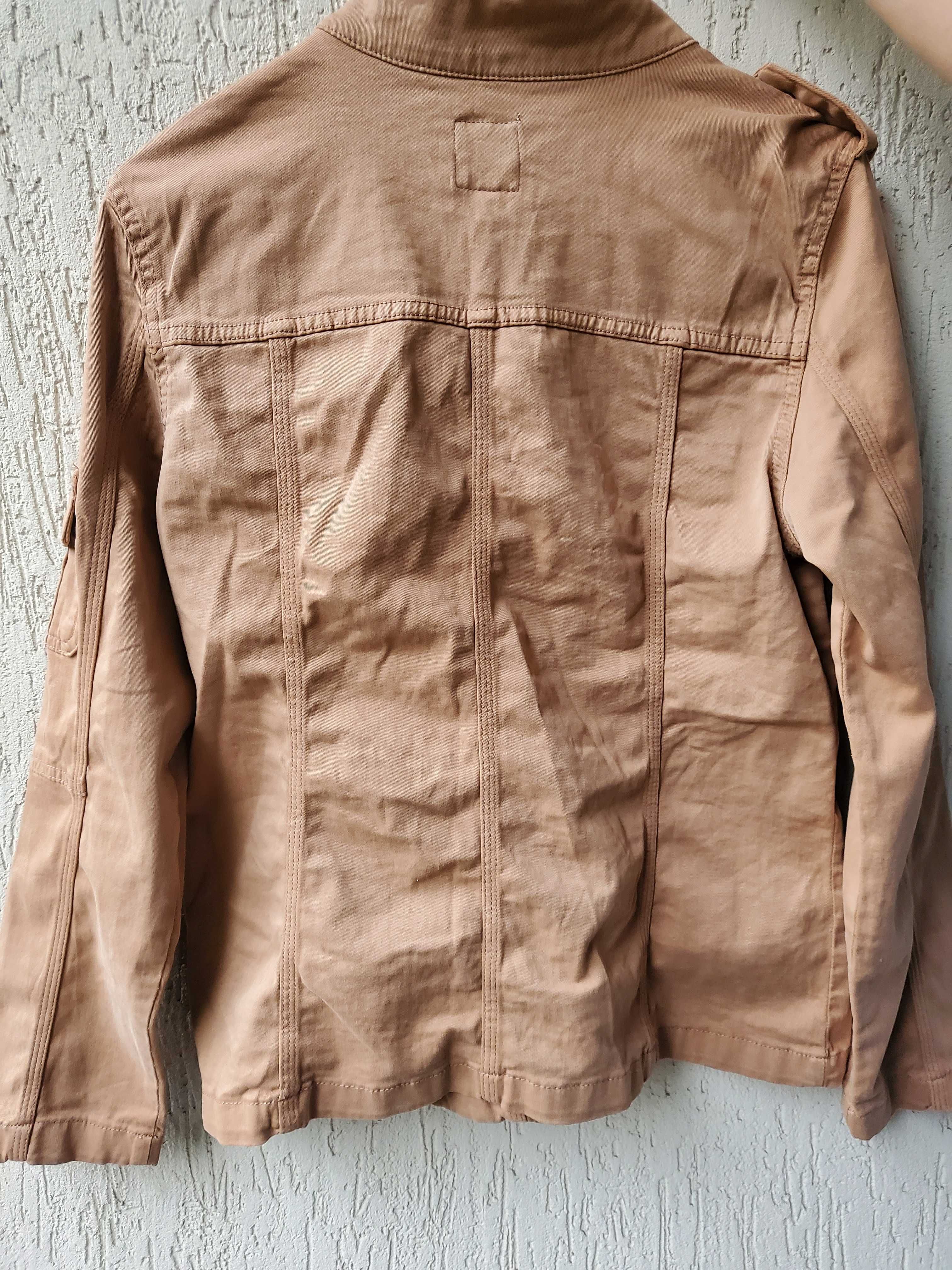 Brązowa piaskowa kurtka wojskowa M Kensie Jeans