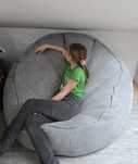 Pufa Sofa Worek Szary Nowy