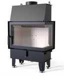 Kominek stalowy Defro Impuls SM BP prawy 8,2 kW SZYBA BLACK LINE