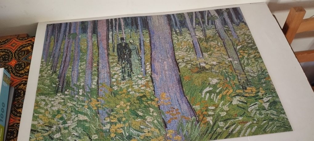 Puzzle Van Gogh: "Vegetação rasteira com duas figuras"