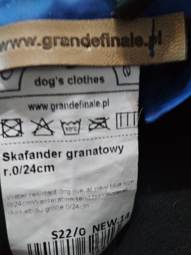 Kurtka skafander przeciw deszczowy dla małego pieska