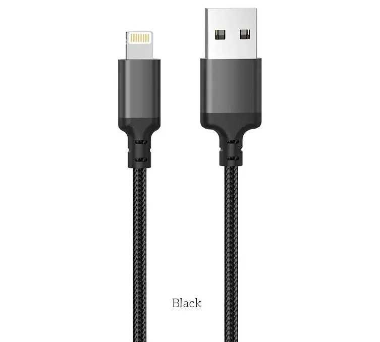 Кабель USB Lightning cable 2.4A 2M black