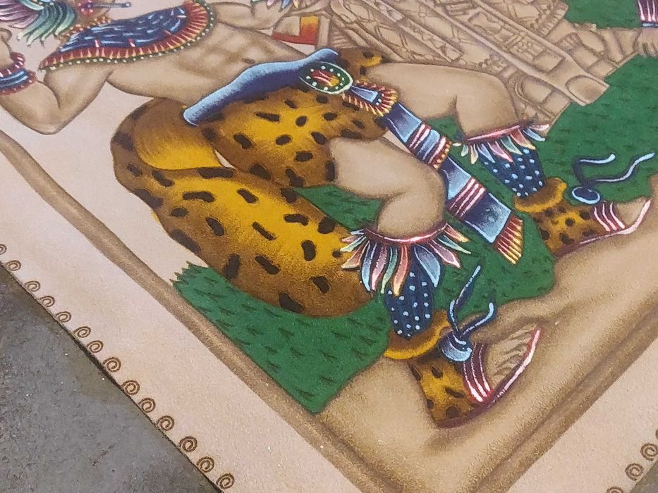 Quadro em pele pintador à mão