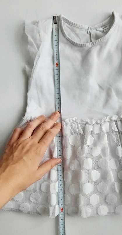 Sukienka tiulowa efekt dwóch warstw 86-92cm 18-24 miesięcy #677