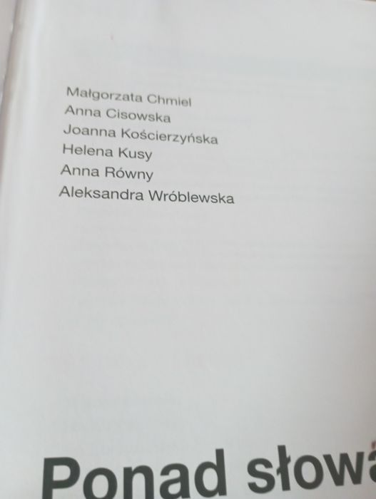 Podręcznik Ponad słowami 1 cz.2 Nowa era