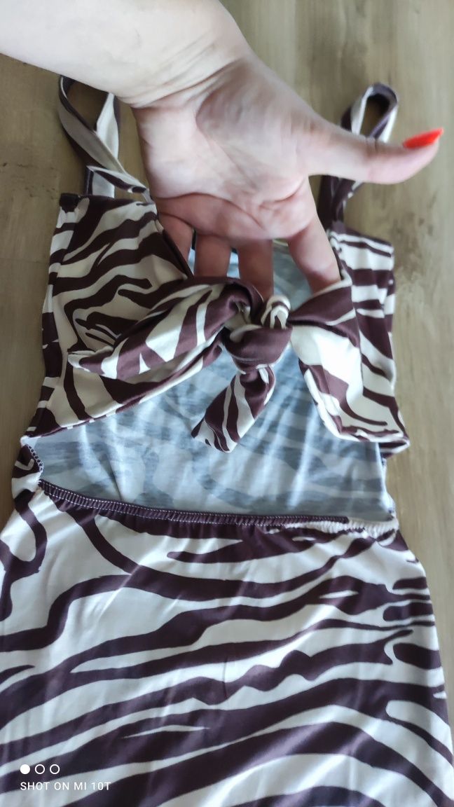 Sukienka 40 plażowa pretty little thing panterka nowa z metką Zara