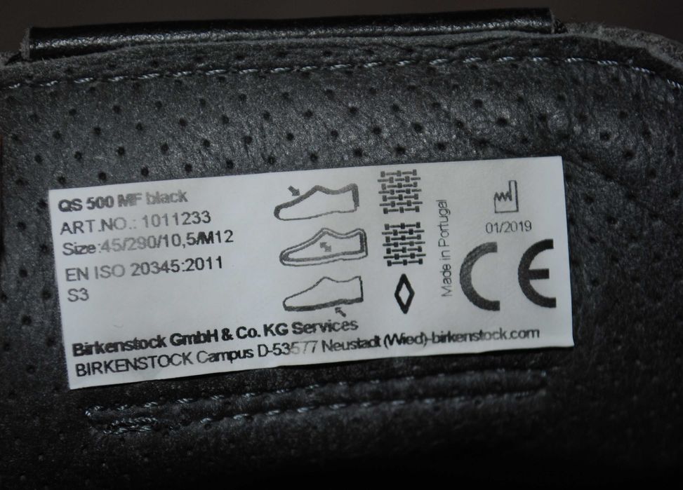 Взуття захисне BIRKENSTOCK QS 500 MF 45 р 29 см арт. 1011233