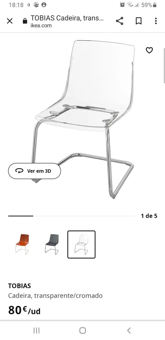 Cadeiras IKEA Tobias