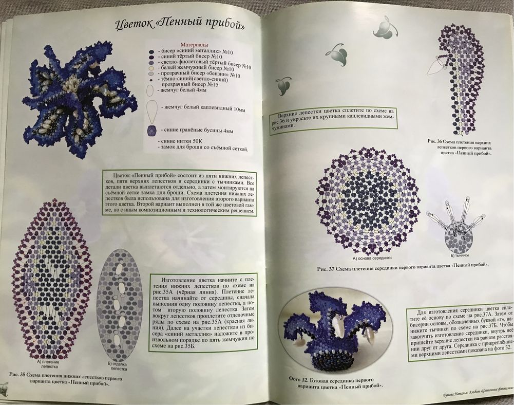 Бісероплетіння, Цветочные фантазии  Н.Бушева, бисероплетение