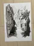 włoska uliczka tuszem 50x70