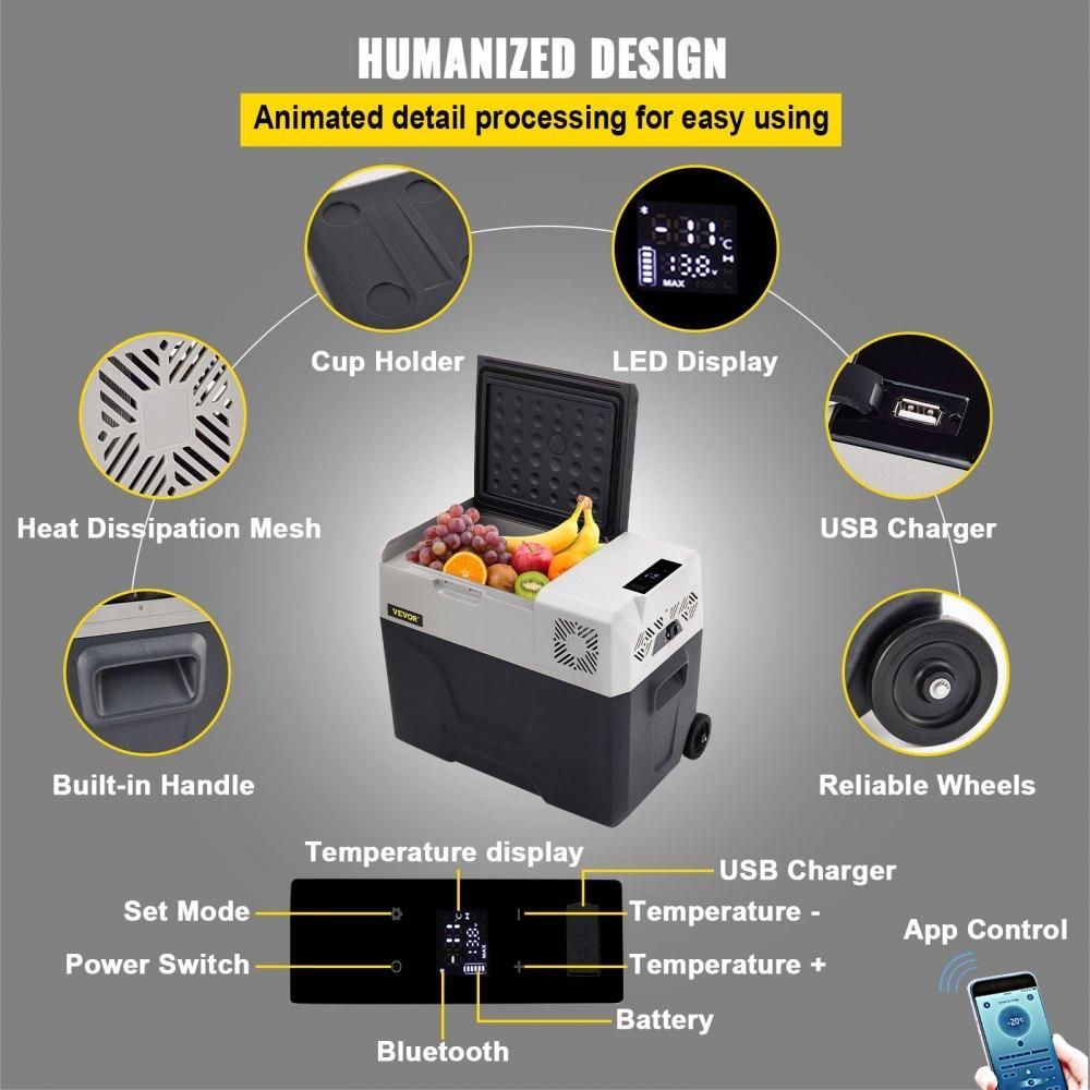 Mini Frigorífico Portátil de 40L (Refrigeração Rápida)