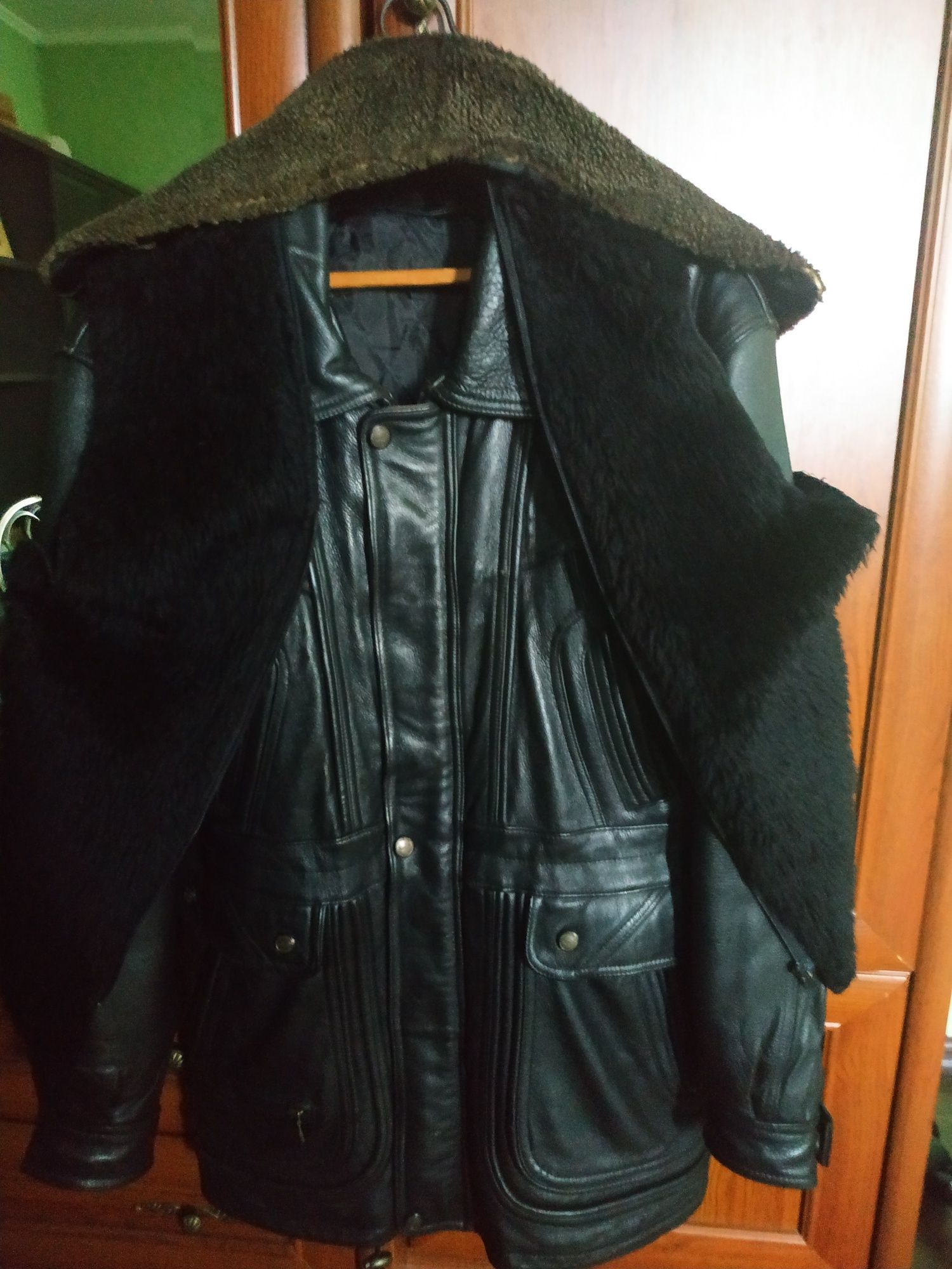 Куртка кожаная мужская размер 48 50