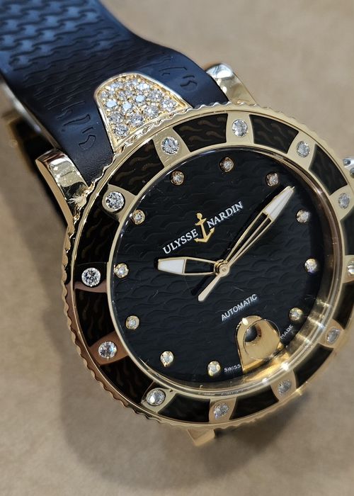 Ulysse Nardin Rose Gold Marine Diver Lady Rose Gold Diamonds