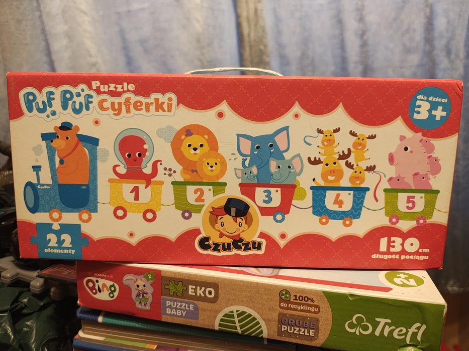 Puzzle CzuCzu Puf Puf Cyferki 3+