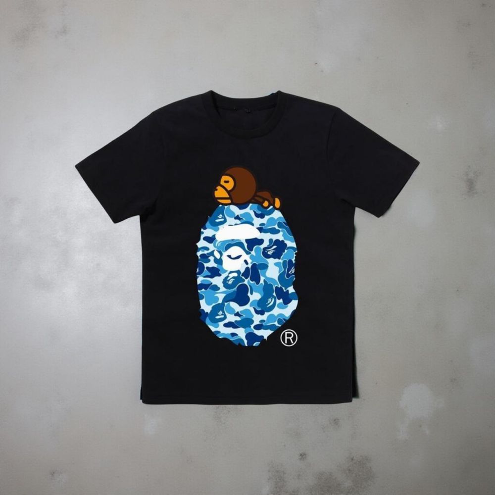 Мужские футболки BAPE A Bathing APE  Baby Milo Camo унисекс Бейп