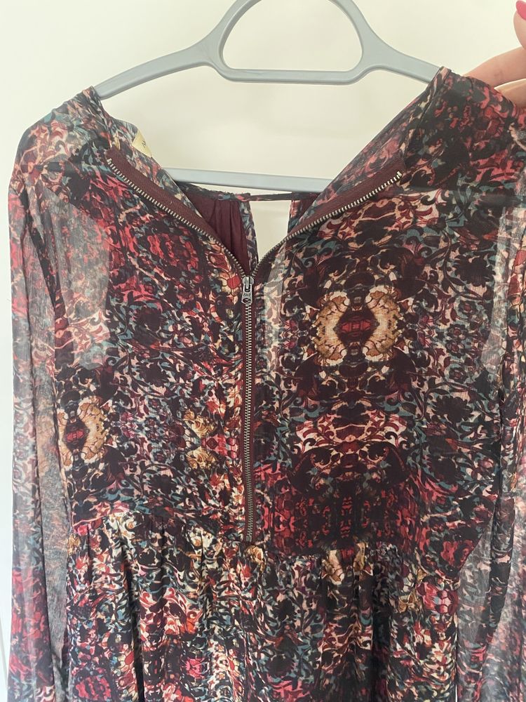 Piękna zwiewna sukienka Abercrombie XS boho