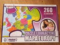 Puzzle Edukacyjne Mapa Europy 260 Nauka i zabawa 5+ Głowala