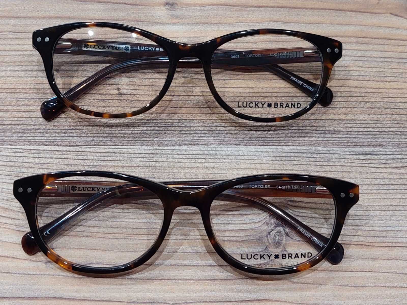 Piękne okulary w rogowej oprawie D 603  od Lucky Brand! Orygynał !