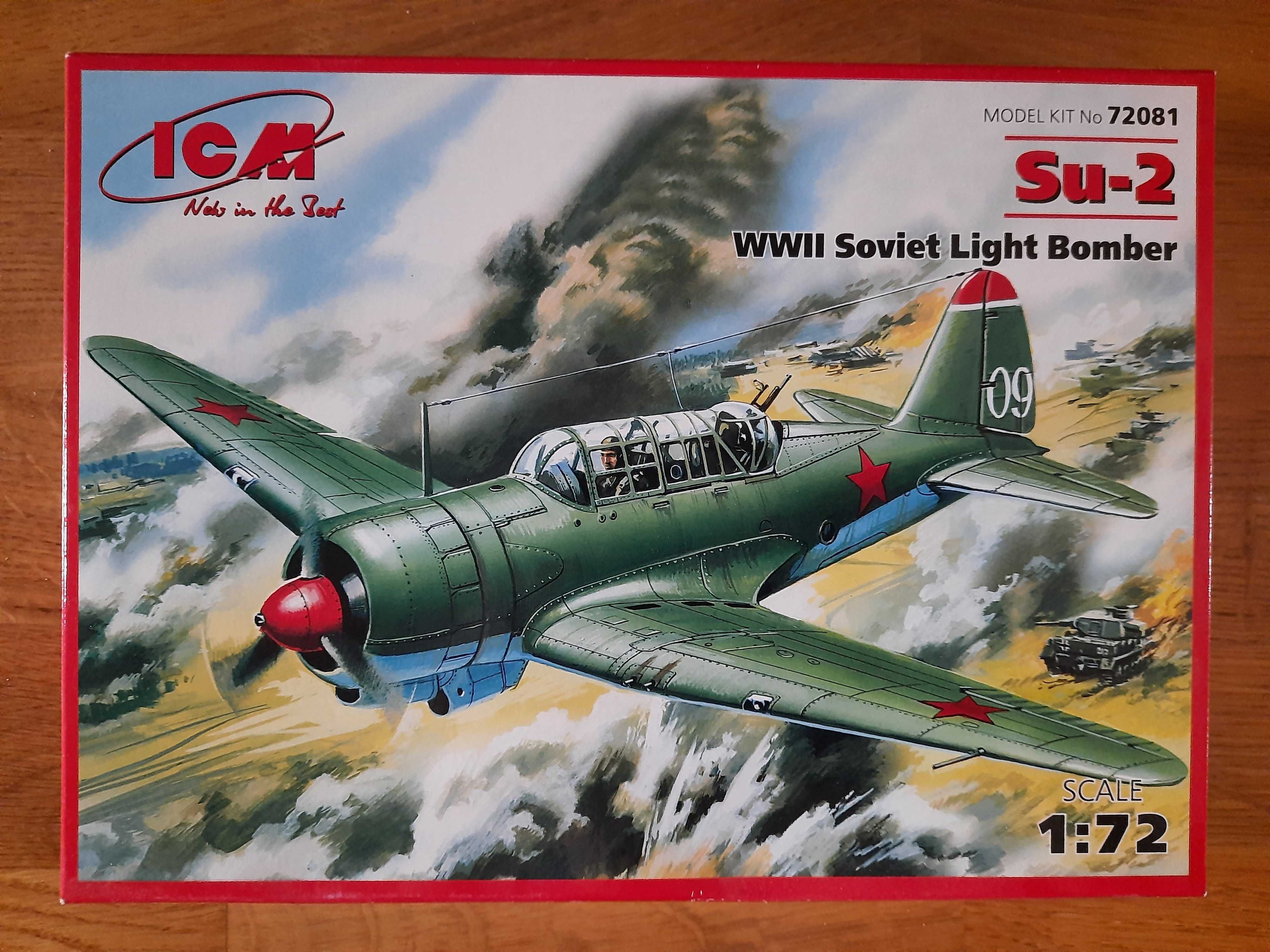 ICM model do sklejania Su-2 WWII Soviet Light Bomber skala 1/72