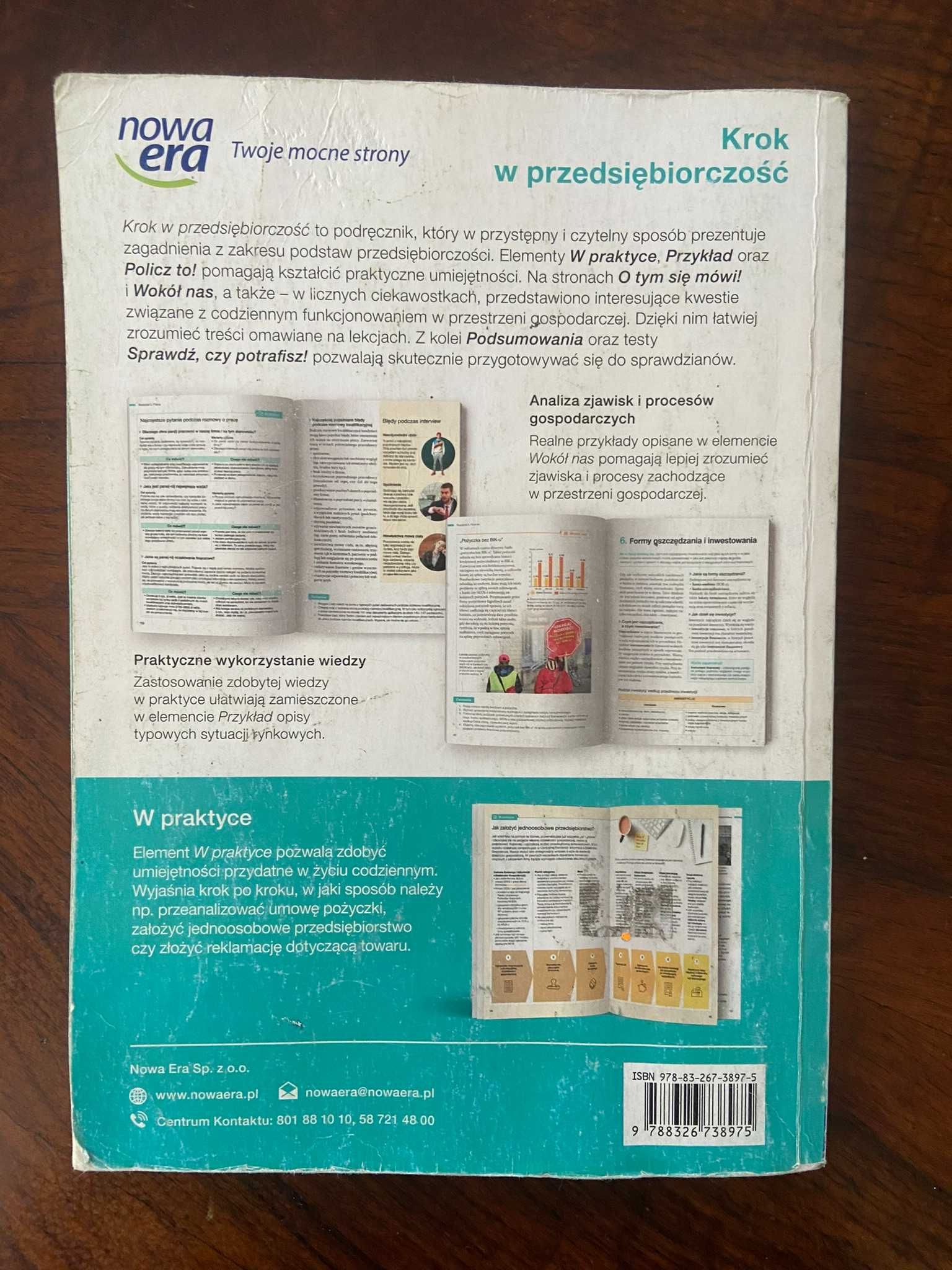 Podręcznik "Krok w przedsiębiorczość"