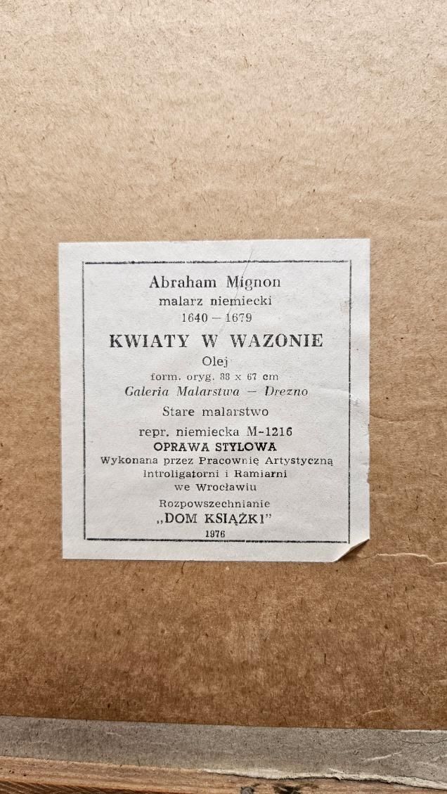 Obraz "Kwiaty z Wazonie"