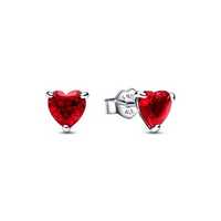 Brincos Red Heart Pandora em Prata de Lei 925 Novos