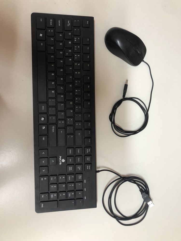 Teclado e rato para computador