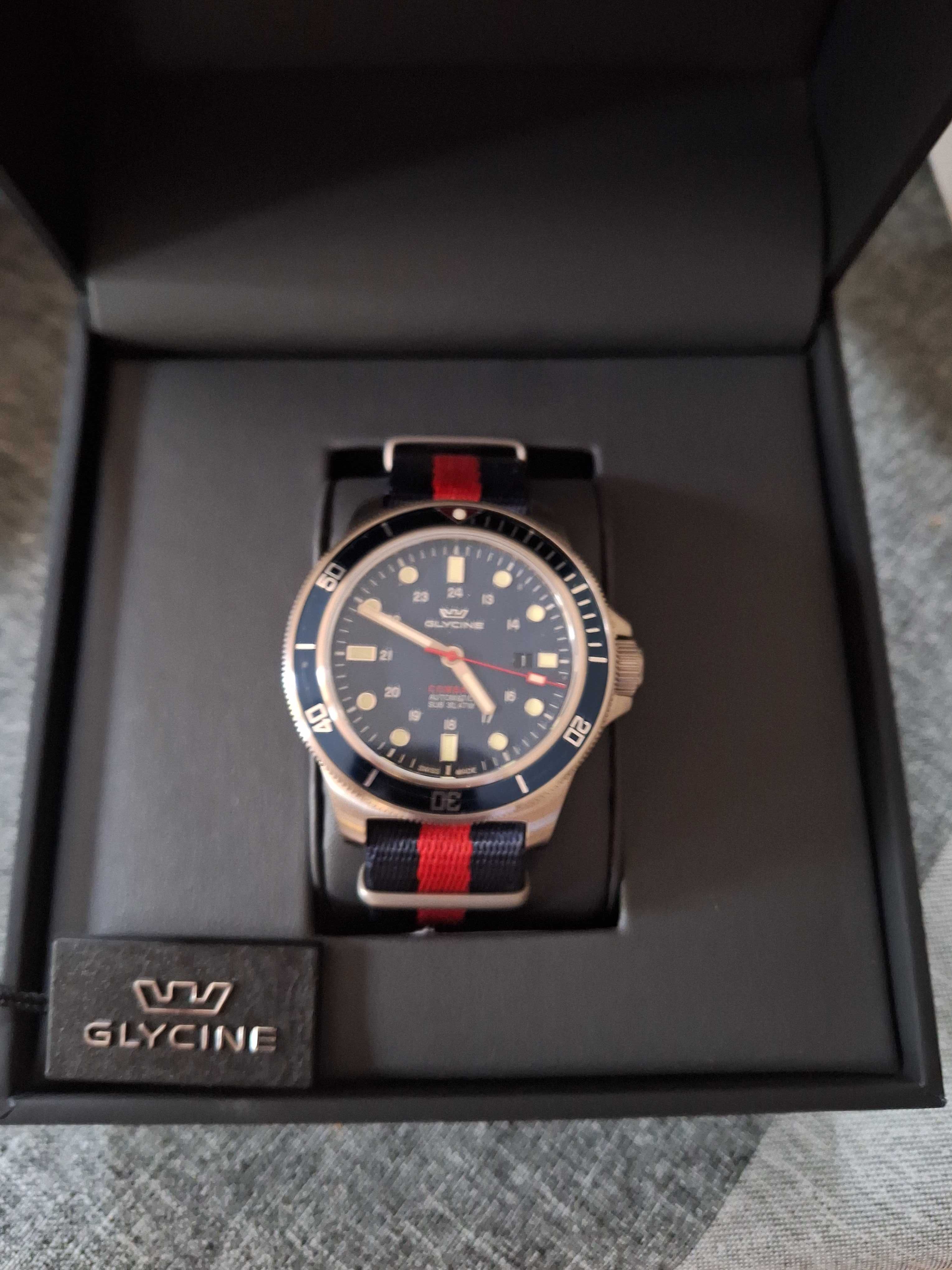 Zegarek męski automatyczny Glycine GL 0257 full set nowy tanio