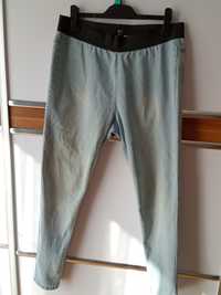Spodnie jeansowe gumowe przecierane r.44/46