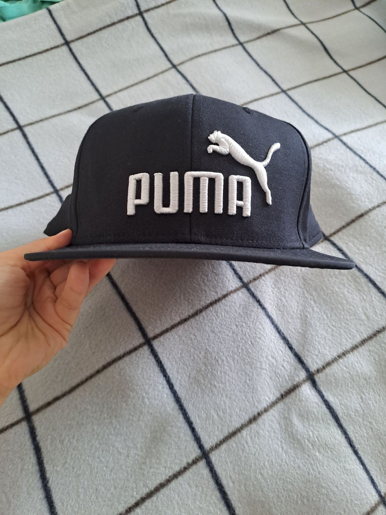 Оригінальна чорна кепка PUMA з прямим козирком снепбек