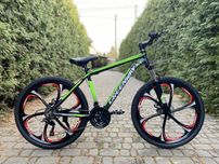 Алюмінієвий велосипед Greenway 26 Black-green на литих дисках