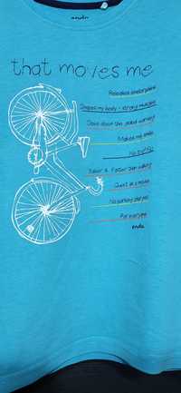 Koszulka Endo jasnoniebieska z nadrukiem rozm. 134
