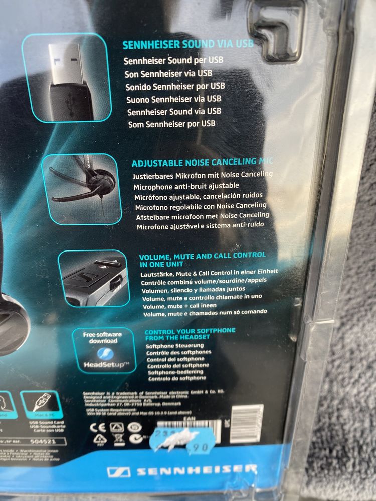 Słuchawki nauszne USB do VOIP Sennheiser PC 26 CALL CONTROL