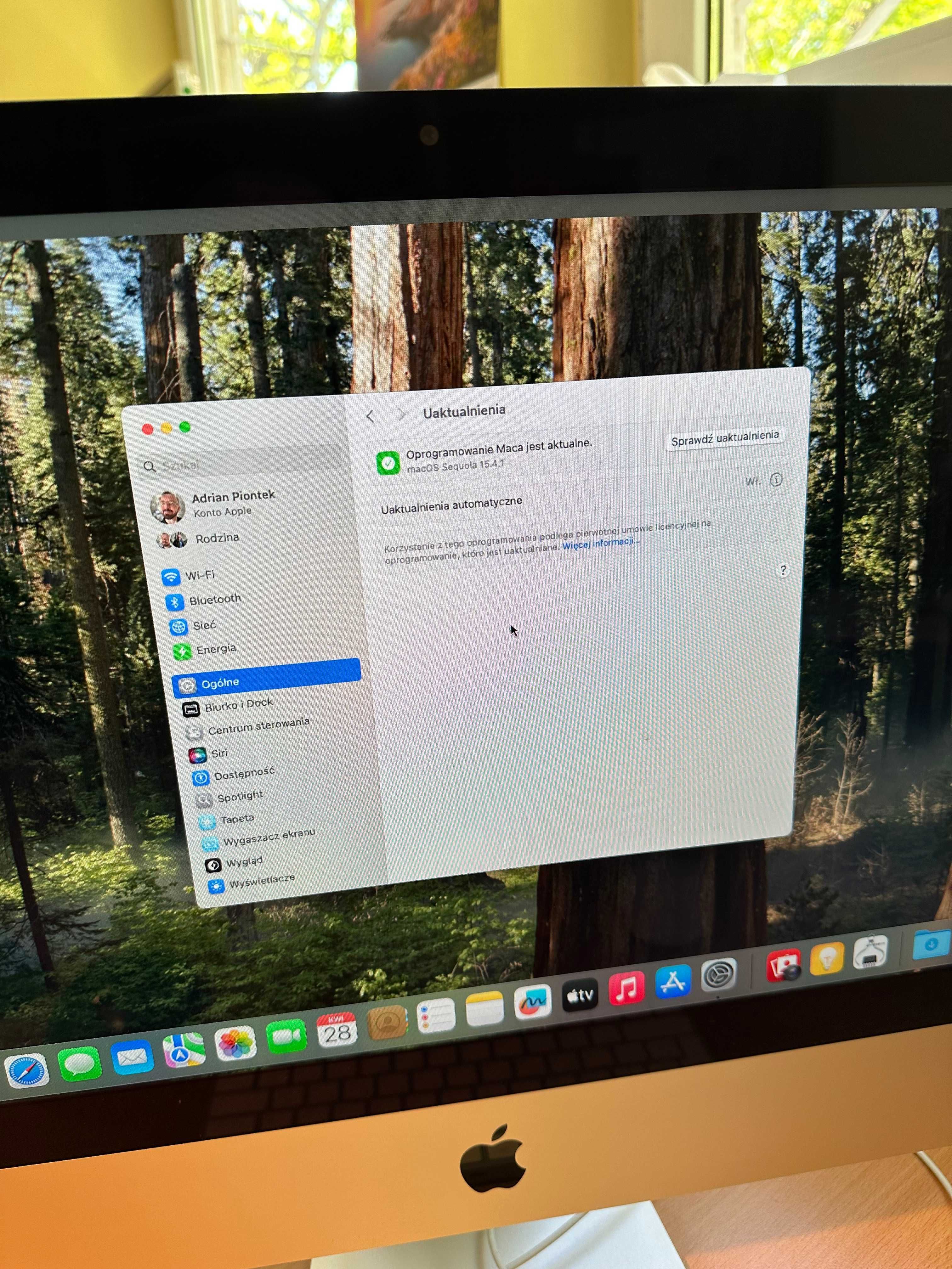 Szybki iMac 21,5 i7 16GB RAM NOWY SSD 500GB macOS Sequoia Idealny stan