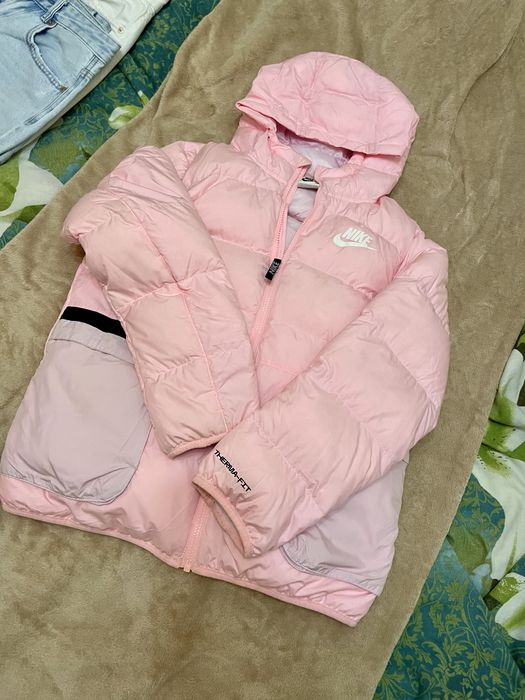 Пуховик найк,Nike рожевий