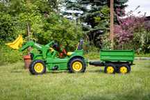 Rolly Toys - traktor z łyżką oraz przyczepą - stan bardzo dobry +