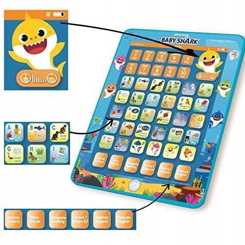 LEXIBOOK Interaktywny tablet edukacyjny Baby Shark