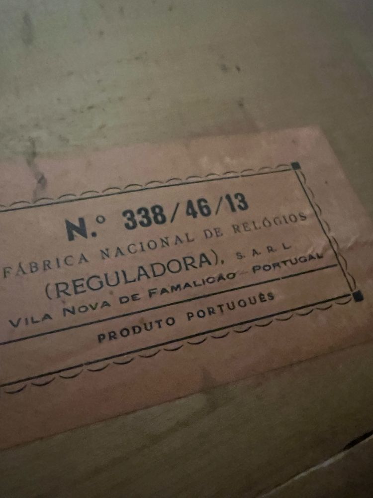 Relógio Reguladora 338/46/13.