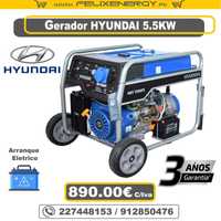 Gerador Monofásico Hyundai 5.5KW C/Arranque Eletrico