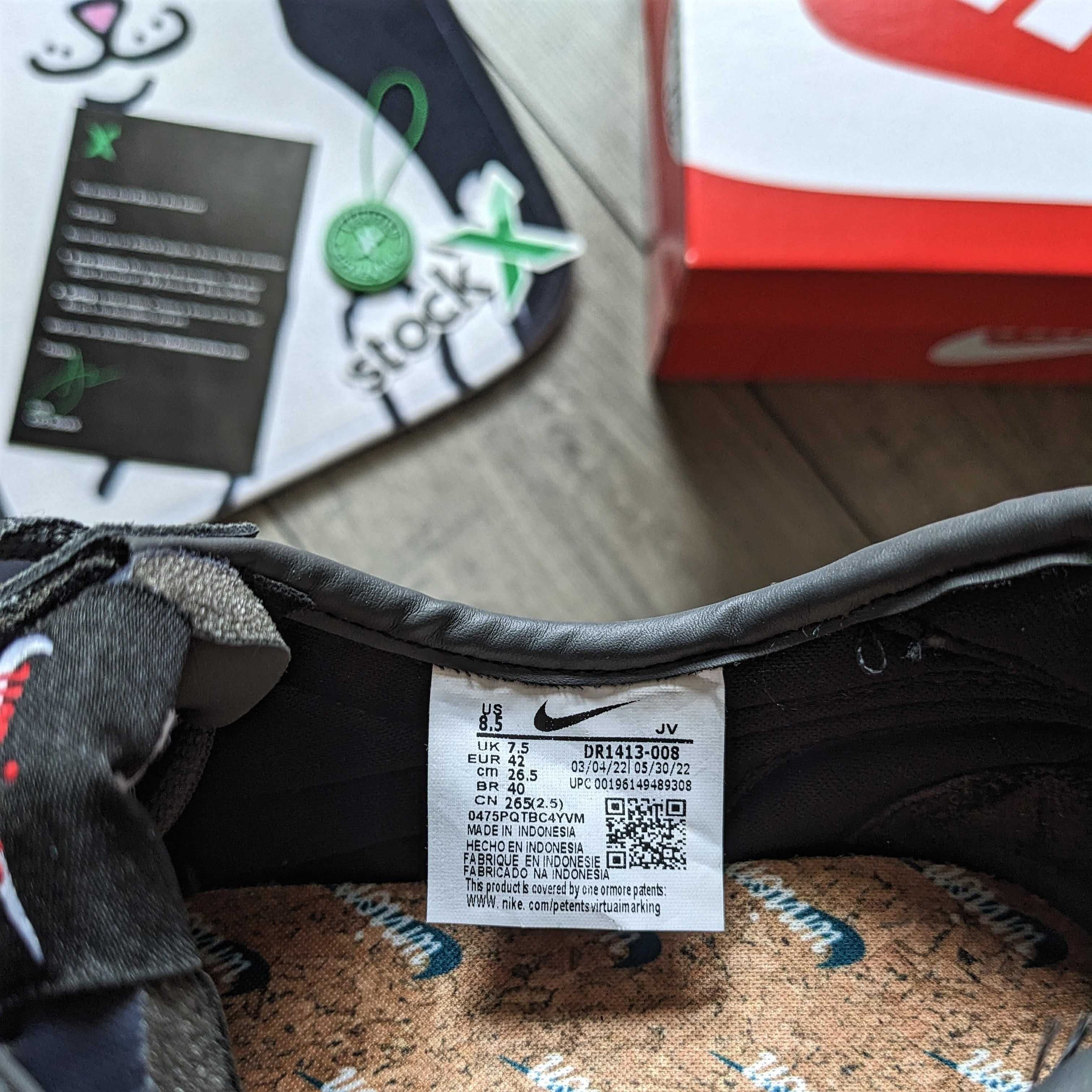 Чоловічі кросівки Nike Cortez X Union 'Black\Gray' Розміри 40-45