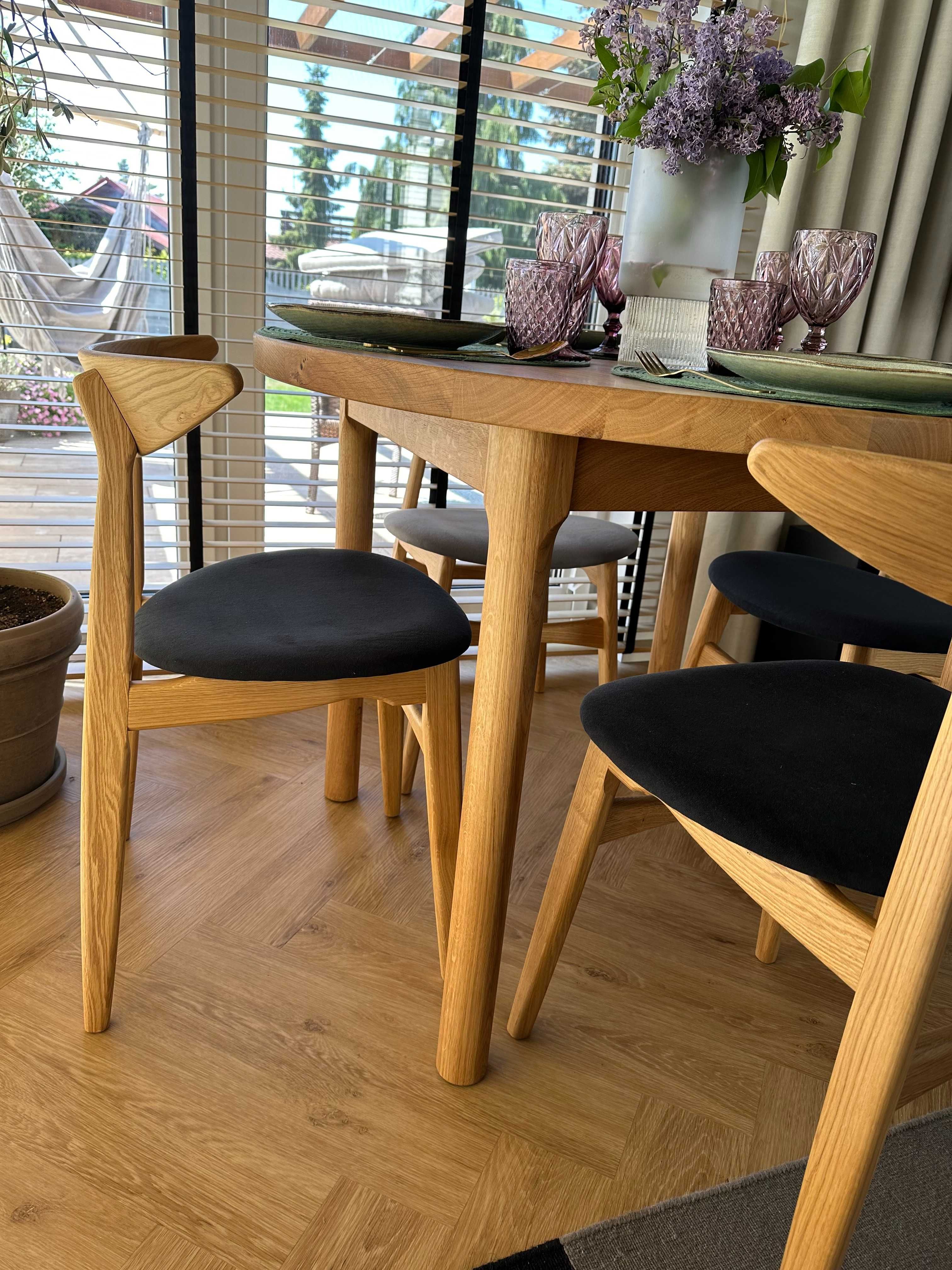 Krzesło drewniane- Krzesło tapicerowane- Krzesło dębowe-dostawa gratis