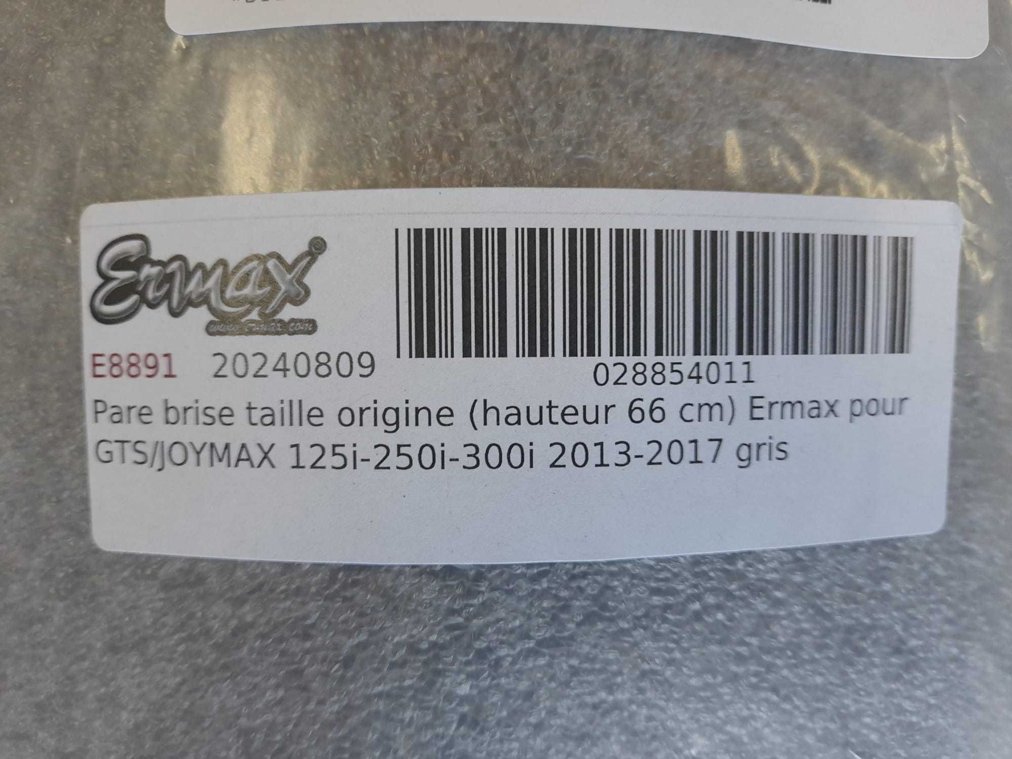 VIDRO ERMAX 66cm PARA SYM GTS/JOYMAX 125i-250i-300i