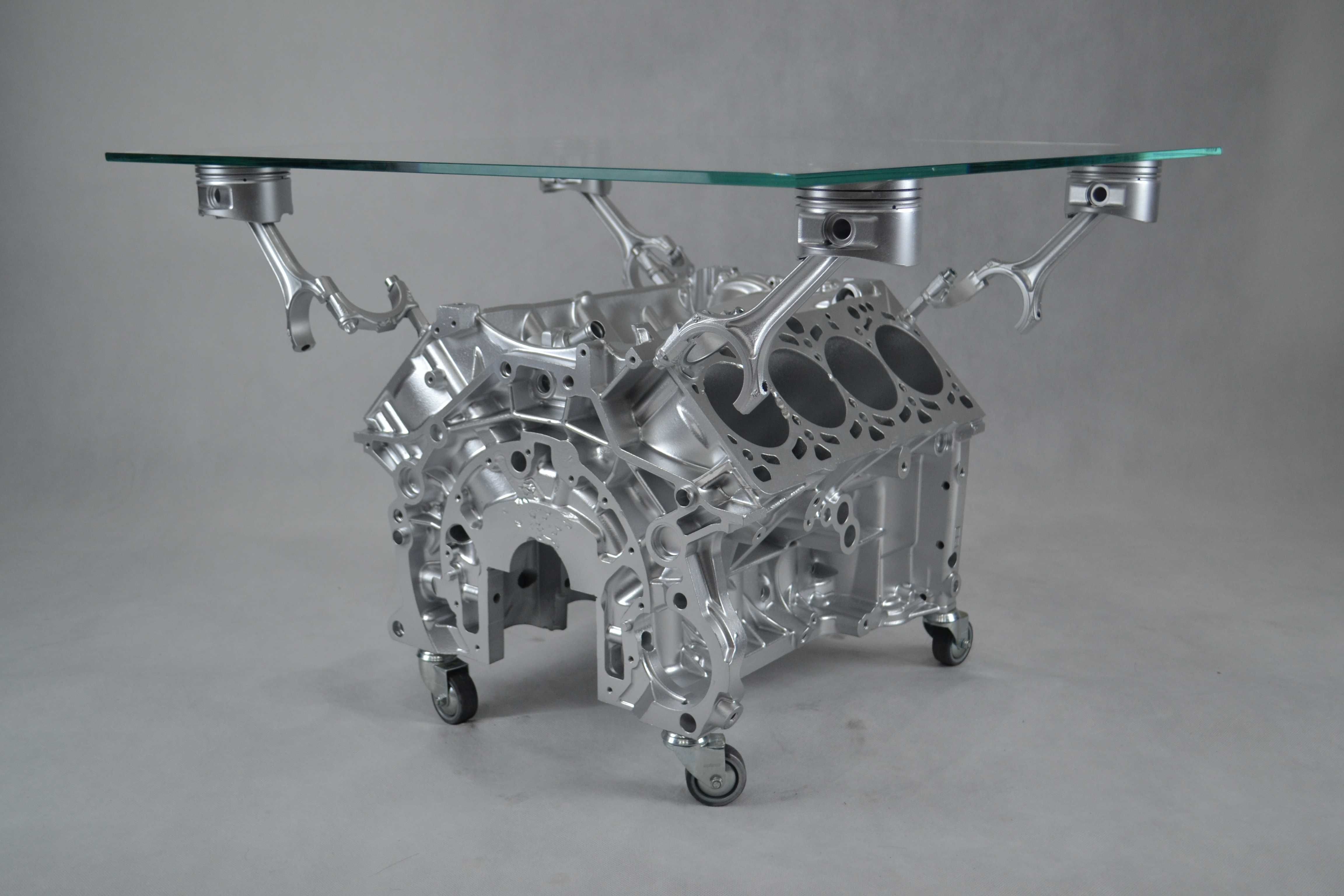 Stolik z silnika V8 idealny do biura PREZENT ENGINE TABLE WYSYŁKA