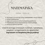 Korepetycje matematyka - szkoła średnia, szkoła podstawowa