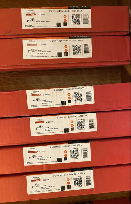 NOWE wiertło koronkowe HILTI SPX-L (końcówka BI) - od fi 12 do fi 28