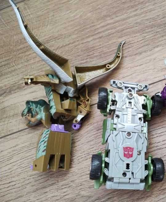 2x Transformers T-Rex figurka dinozaur robot i samochod