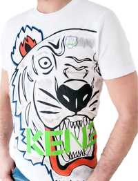 T-shirt Koszulka męska KENZO Paris Tygrys  biała
