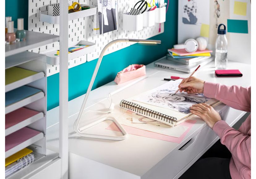 Secretaria IKEA Alex Branca com duas gavetas