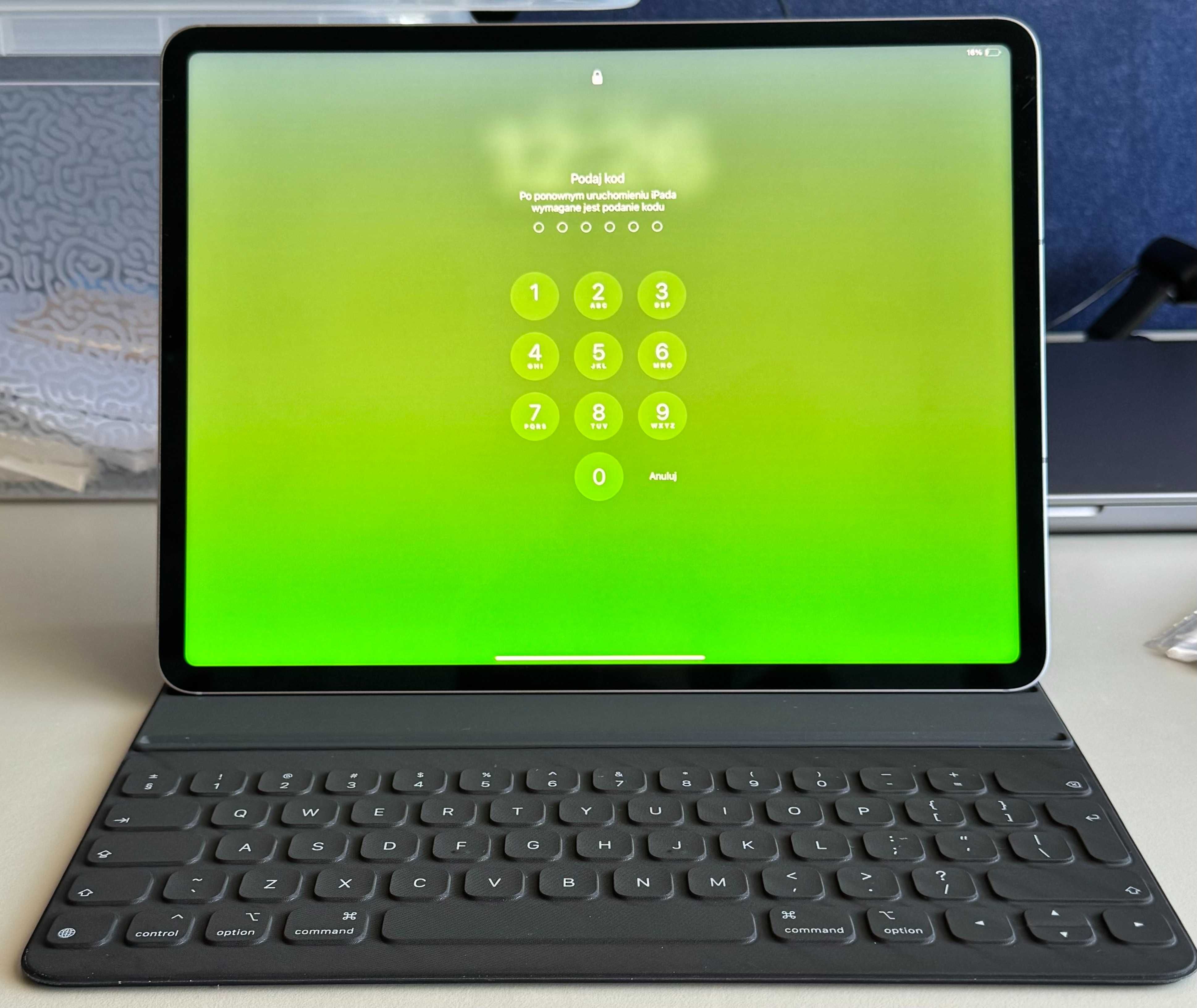 iPad Pro 12.9 6gen WiFi/5G ApplePencil FolioKeyboard – stan idealny